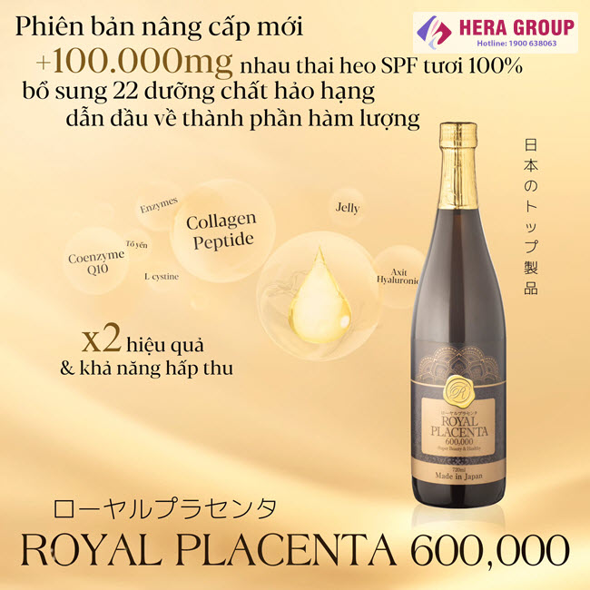 Thành phần Nước uống đẹp da Royal Placenta 600,000