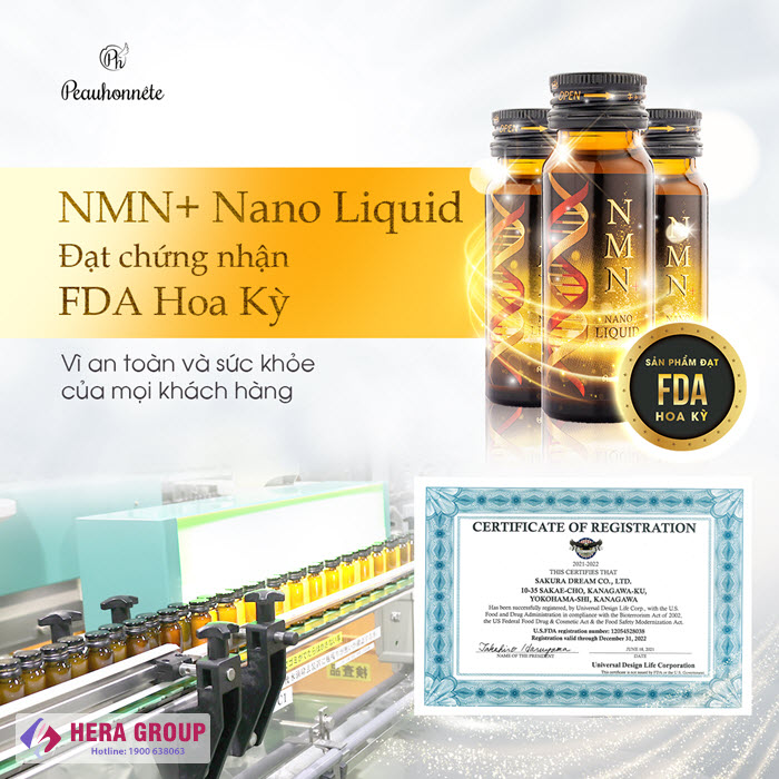 Chứng nhận FDA Nước uống NMN+ Nano Liquid