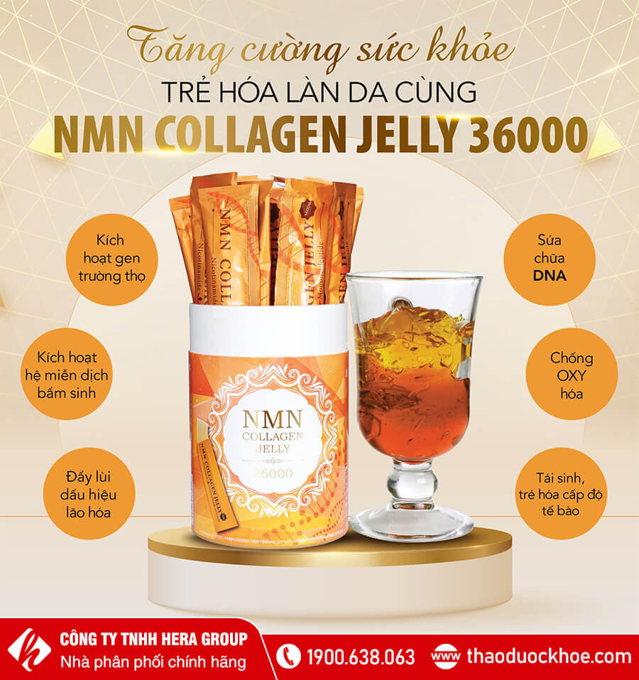 Công dụng thạch NMN Collagen Jelly 36000 chính hãng thaoduockhoe.com