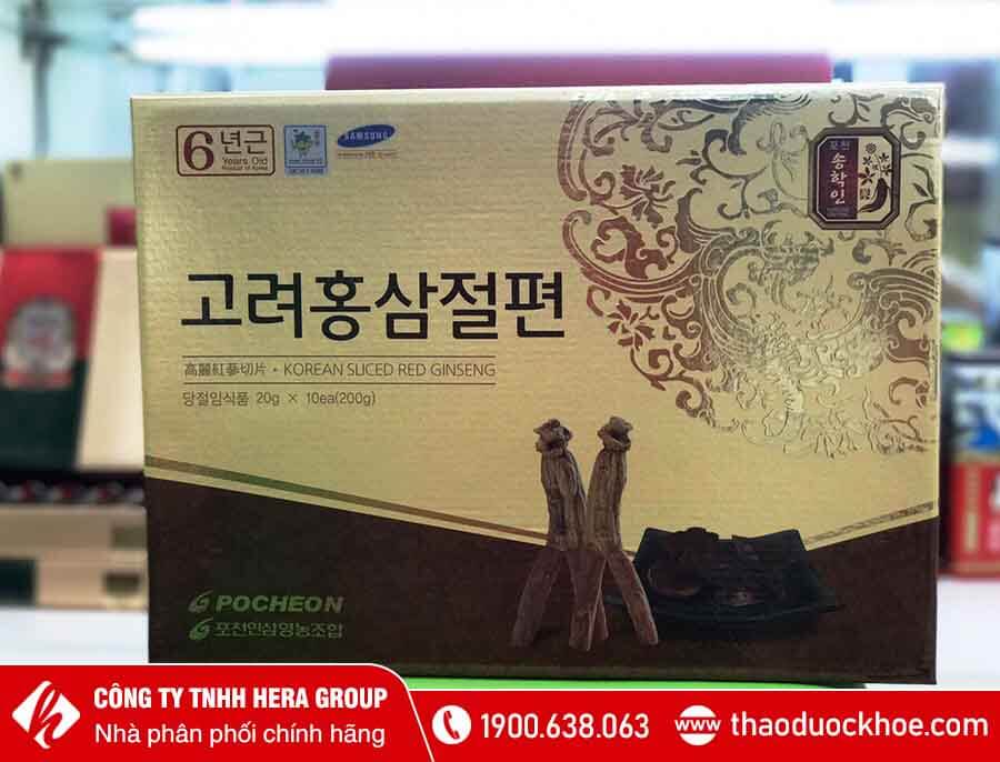 Hồng sâm lát tẩm mật ong Pocheon Hàn Quốc thaoduockhoe.com