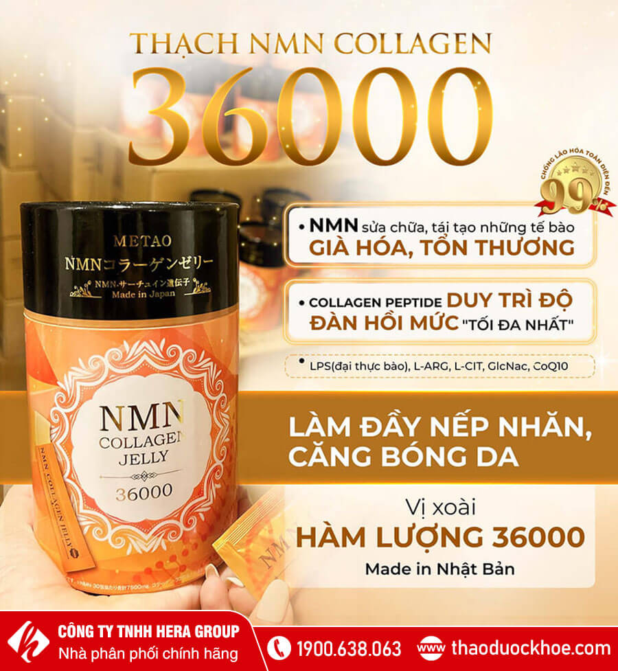 Thạch NMN Collagen Jelly 36000 chính hãng thaoduockhoe.com