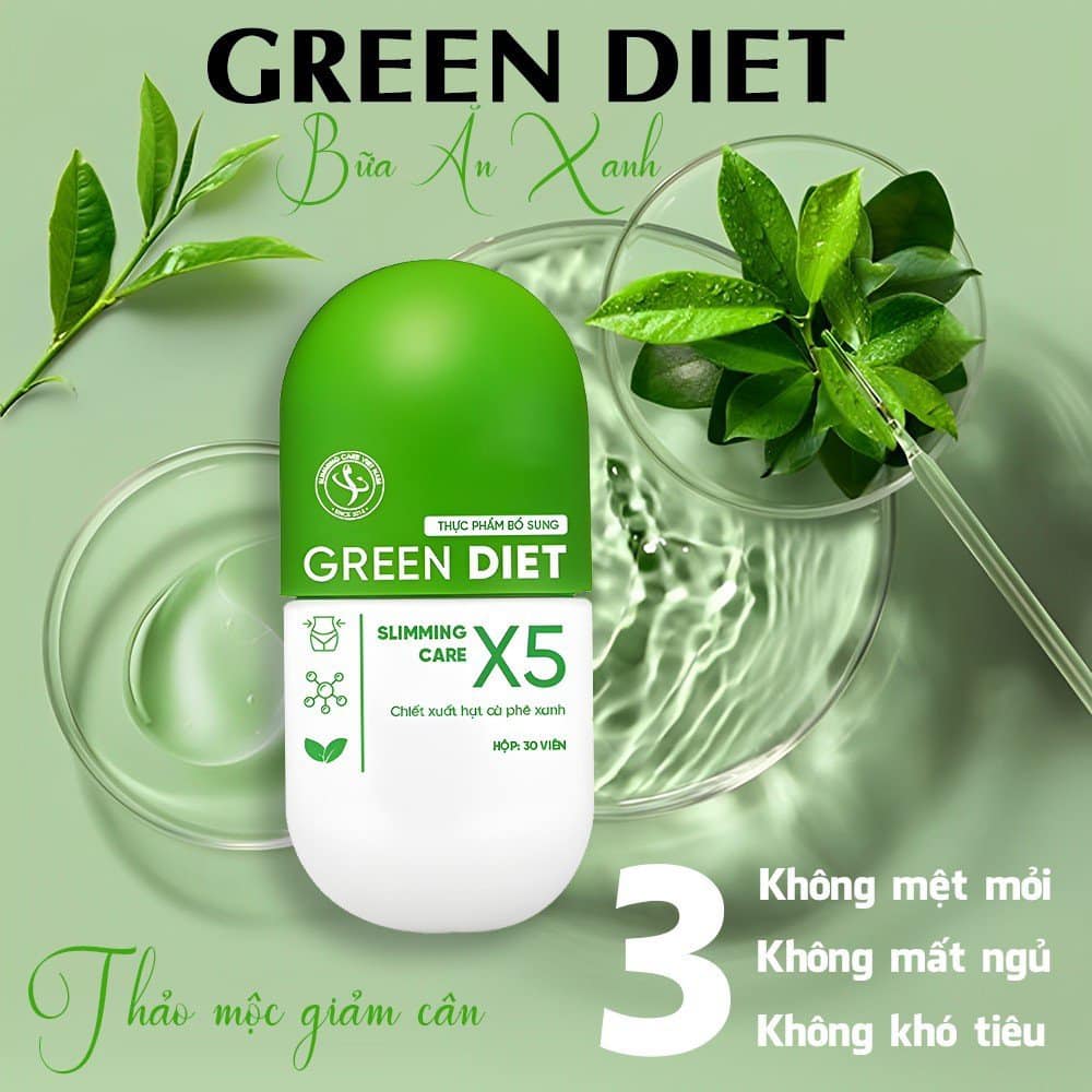 Viên giảm cân Green Diet Slimming Care x5 thaoduockhoe.com