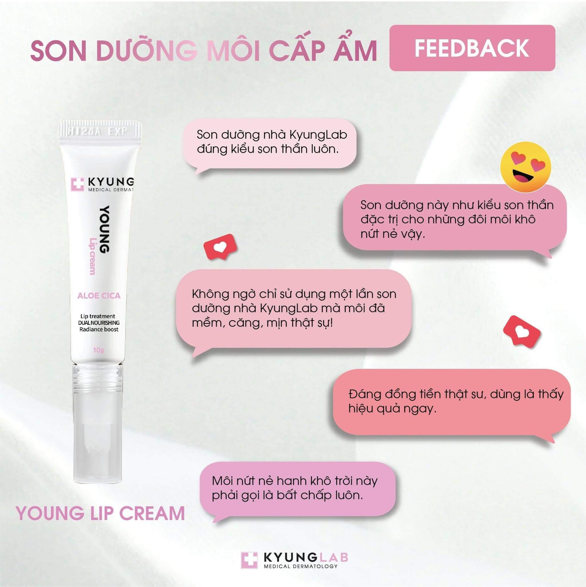 Review son dưỡng môi cấp ẩm Kyung Lab Young Lip Cream thaoduockhoe.com