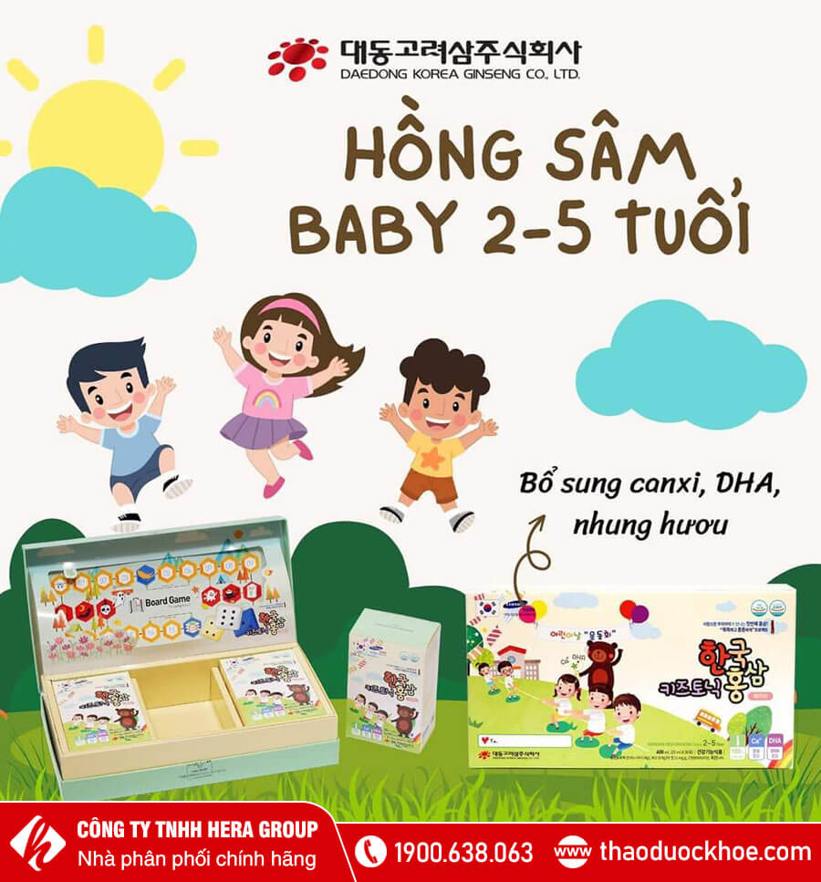 Nước hồng sâm Baby Daedong dành cho trẻ em 2 - 5 tuổi thaoduockhoe.com